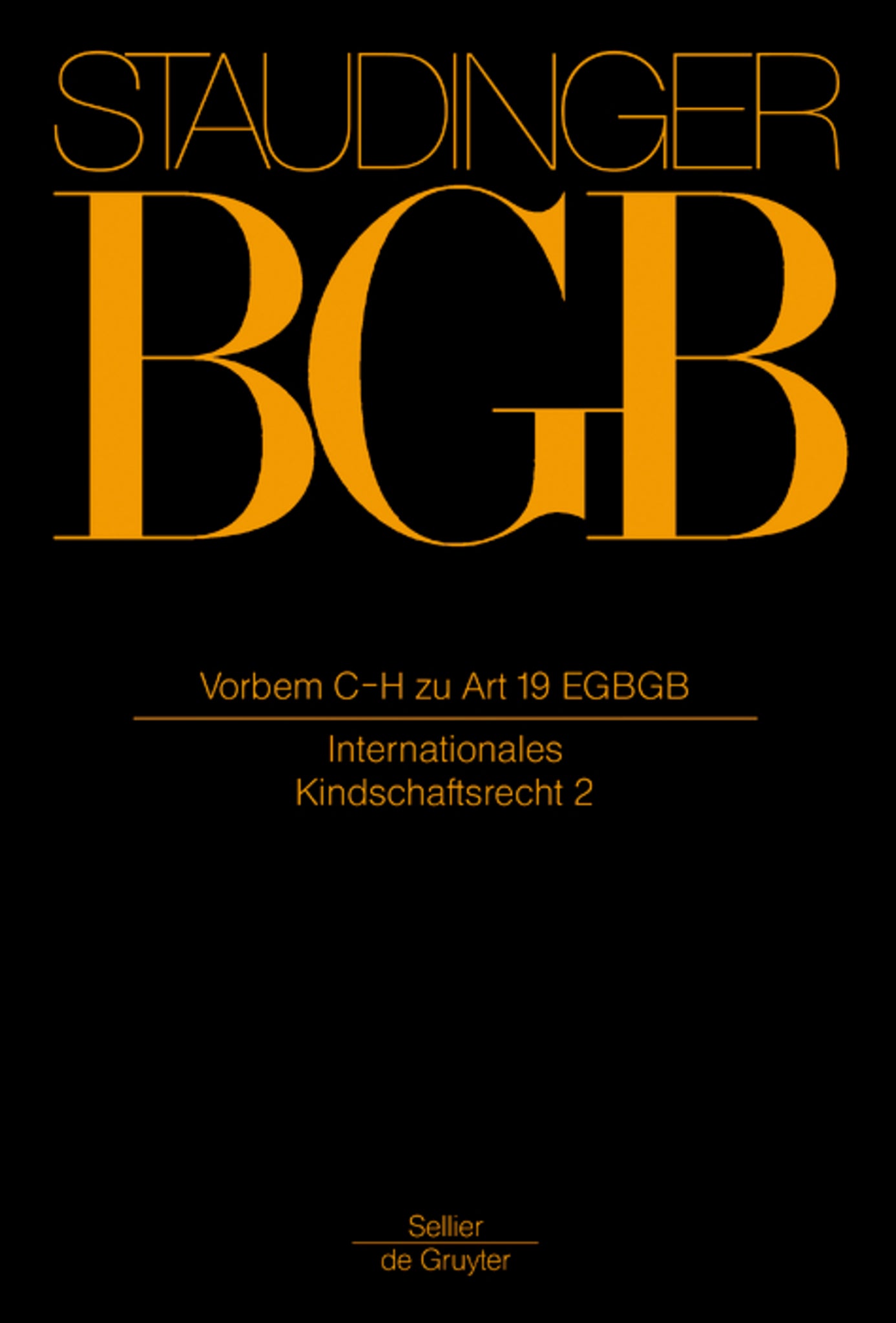 Cover image for Vorbem C–H zu Art 19 EGBGB ISBN